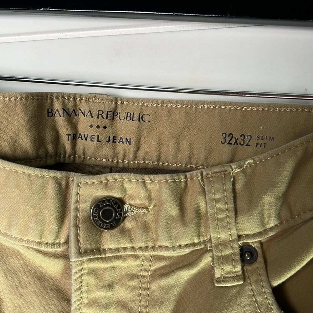 Banana Republic travel Jean 32x32 slim fit tan pants   MN51 - Picture 2 of 4